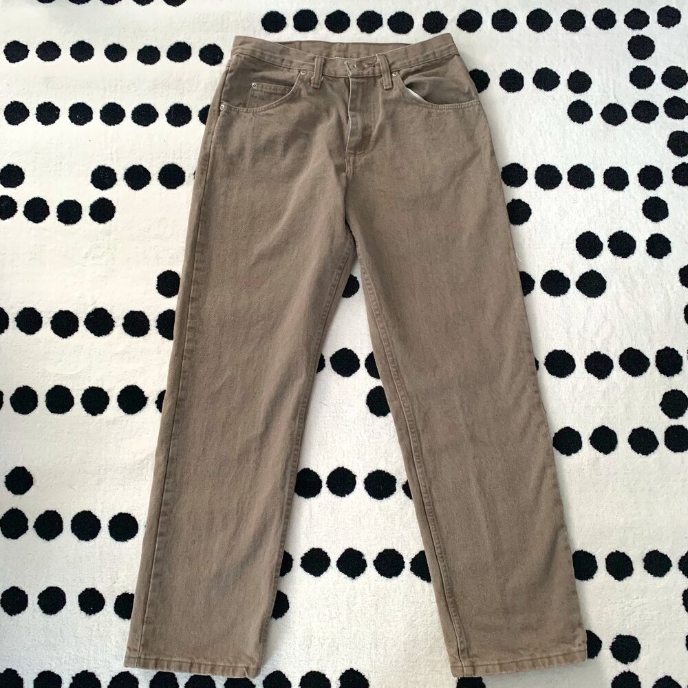 Wrangler Men's Straight Jeans in Tan